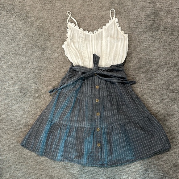 mine Dresses & Skirts - Mine Sz Small dress, white and blue